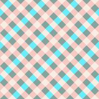 Pink Blue Gray Seamless Diagonal French Checkered Pattern. Inclined Colorful Fabric Check Pattern Background. 45 degrees Classic Checker Pattern Design Texture. photo
