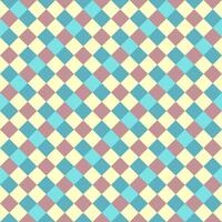 Blue Yellow Plum Teal Seamless Diagonal French Checkered Pattern. Inclined Colorful Fabric Check Pattern Background. 45 degrees Classic Checker Pattern Design Texture. photo