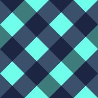 Turquoise Navy Blue Large Diagonal Seamless French Checkered Pattern. Big Inclined Colorful Fabric Check Pattern Background. 45 degrees Classic Checker Pattern Design Texture. photo