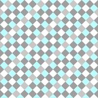 Gray Sky Blue White Seamless Diagonal French Checkered Pattern. Inclined Colorful Fabric Check Pattern Background. 45 degrees Classic Checker Pattern Design Texture. photo