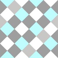Gray Sky Blue White Large Diagonal Seamless French Checkered Pattern. Big Inclined Colorful Fabric Check Pattern Background. 45 degrees Classic Checker Pattern Design Texture. photo