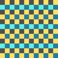 Yellow Gray Sky Blue Seamless French Checkered Pattern. Colorful Fabric Check Pattern Background. Classic Checker Pattern Design Texture. photo