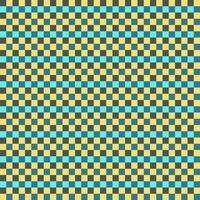 Yellow Gray Sky Blue Seamless Small French Checkered Pattern. Little Colorful Fabric Check Pattern Background. Classic Checker Pattern Design Texture. photo