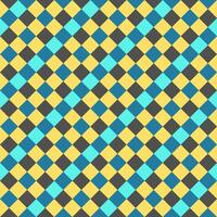 Yellow Gray Sky Blue Seamless Diagonal French Checkered Pattern. Inclined Colorful Fabric Check Pattern Background. 45 degrees Classic Checker Pattern Design Texture. photo