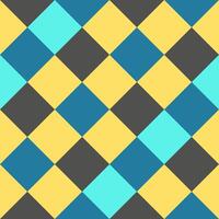 Yellow Gray Sky Blue Large Diagonal Seamless French Checkered Pattern. Big Inclined Colorful Fabric Check Pattern Background. 45 degrees Classic Checker Pattern Design Texture. photo