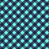 Turquoise Navy Blue Seamless Diagonal French Checkered Pattern. Inclined Colorful Fabric Check Pattern Background. 45 degrees Classic Checker Pattern Design Texture. photo