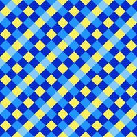 Blue Yellow Seamless Diagonal French Checkered Pattern. Inclined Colorful Fabric Check Pattern Background. 45 degrees Classic Checker Pattern Design Texture. photo