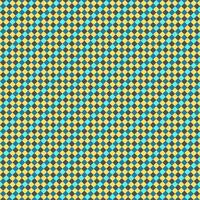 Yellow Gray Sky Blue Seamless Small Diagonal French Checkered Pattern. Little Inclined Colorful Fabric Check Pattern Background. 45 degrees Classic Checker Pattern Design Texture. photo