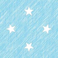 Federated States of Micronesia flag pencil painting picture. Federated States of Micronesia emblem shaded drawing canvas. photo