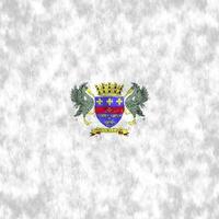Saint Barthelemy oil painting. Saint Barthelemy emblem drawing canvas. A painted picture of a country's flag. photo
