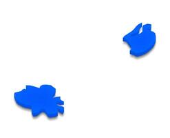 Map of Antigua and Barbuda. 3D isometric perspective illustratio photo