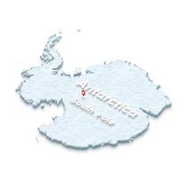 Map of Antarctica. 3D isometric perspective illustration. photo