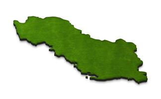 Map of Albania. 3D isometric perspective illustration. photo