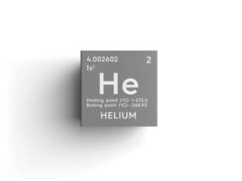 Helium. Noble gases. Chemical Element of Mendeleev's Periodic Table. 3D illustration. photo