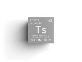 Technetium. Transition metals. Chemical Element of Mendeleev's Periodic Table.. 3D illustration. photo