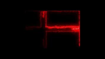 Neon frame effect flag of Denmark, glow, black background. video