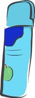 Blue stick of deodorant vector or color illustration