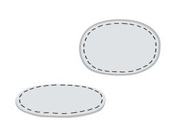 Hand drawn cute illustration of cotton pads set. Flat face care elements in simple colored doodle style. Hygienic icon or print. Isolated on white background. vector