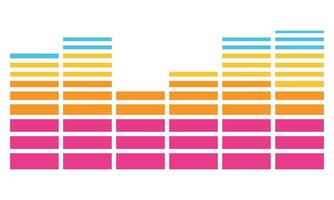 Sound wave equalizer design on white background vector