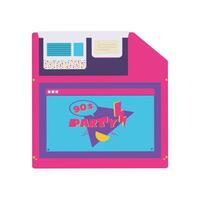 Retro storage tech design on white background vector