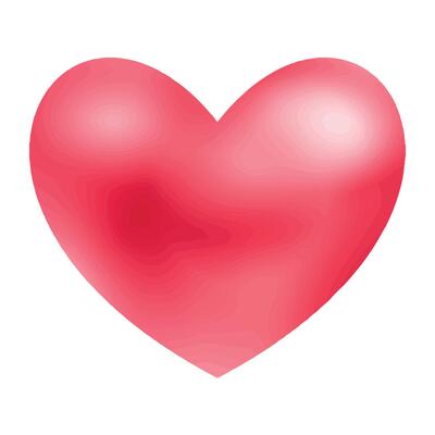 Heart shape illustration on white background