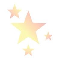 Star set with shiny sparkles element vector