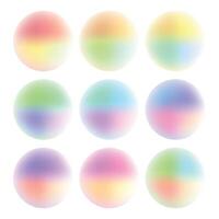 Gradient round geometric shape collection vector