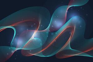 Colorful abstract glow fluid on a dark background vector