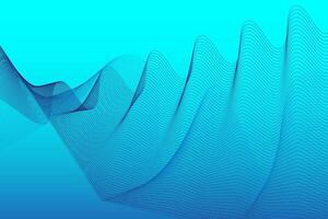 Blue color abstract wave design element transparent wave flow on blue background vector