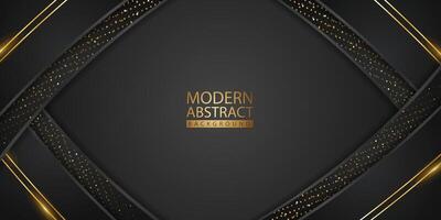 Abstract background with glitter and golden lines glowing dots golden combinations. vector