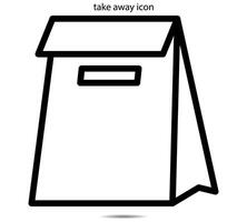 take away icon vector