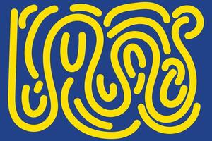 Doodle Abstract Background Landscape with Yellow and Blue colors for your graphic resource vector