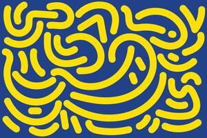 Doodle Abstract Background Landscape with Yellow and Blue colors for your graphic resource vector