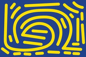 Doodle Abstract Background Landscape with Yellow and Blue colors for your graphic resource vector