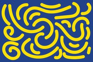 Doodle Abstract Background Landscape with Yellow and Blue colors for your graphic resource vector