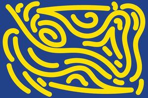 Doodle Abstract Background Landscape with Yellow and Blue colors for your graphic resource vector