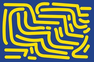 Doodle Abstract Background Landscape with Yellow and Blue colors for your graphic resource vector