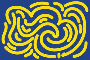 Doodle Abstract Background Landscape with Yellow and Blue colors for your graphic resource vector