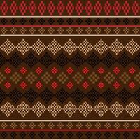 fabric pattern on brown background vector