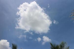 Blue sky background with clouds photo