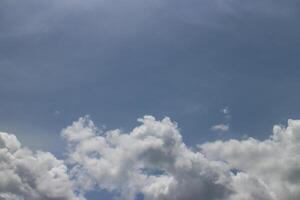 Blue sky background with clouds photo