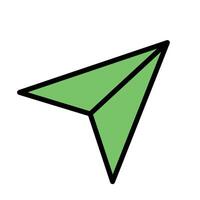 Paper plane icon design template in white background vector