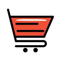 Design with cart for supermarket icon on white vector