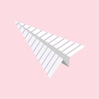 White paper plane with red background vector