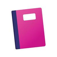 Book icon in isometric 3d style isolated on white background vector