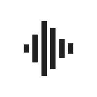 visual música plano icono para aplicaciones y sitios web vector