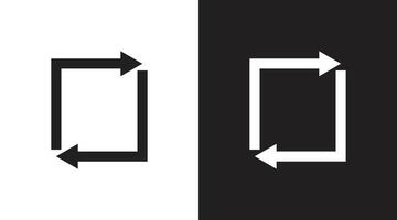 Repeat, loop sign icon for apps and website vector