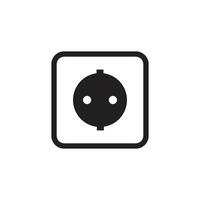 socket plug icon isolated , outline for apps and website vector