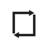 Repeat, loop sign icon for apps and website vector
