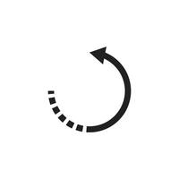 Repeat order isolated icon, reload content linear icon, refresh page outline icon vector